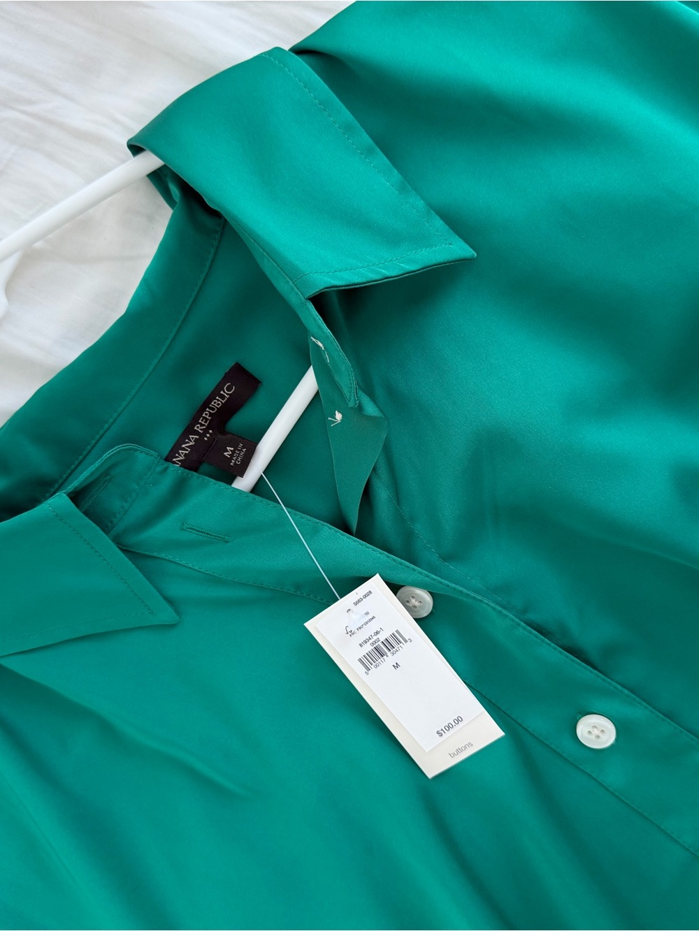 Banana Republic Factory Emerald Green Shirt Dress - Picture 2 of 4